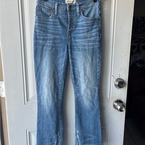 Madewell Light Blue Flared Button-Fly Jeans